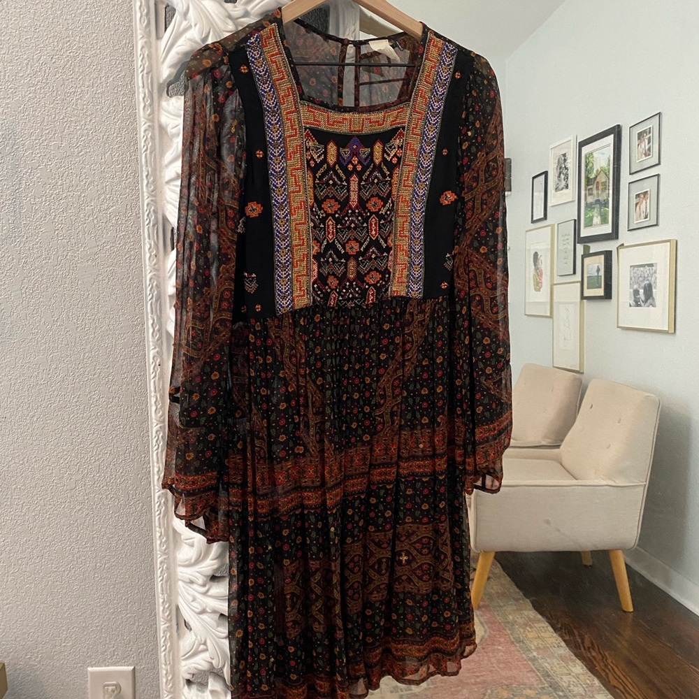 Anthropologie dress. Gorgeous embroidery.